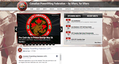Desktop Screenshot of canadianpowerliftingfederation.com