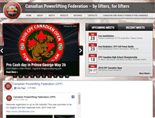 Tablet Screenshot of canadianpowerliftingfederation.com